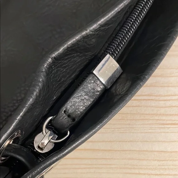 Anthropologie Margot Kari Mini Square Black Leather Crossbody Purse - Picture 3 of 12